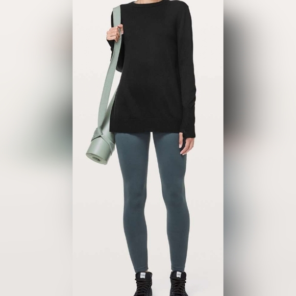 lululemon Sweaters - Lululemon Athletica Classic Black Knit Top